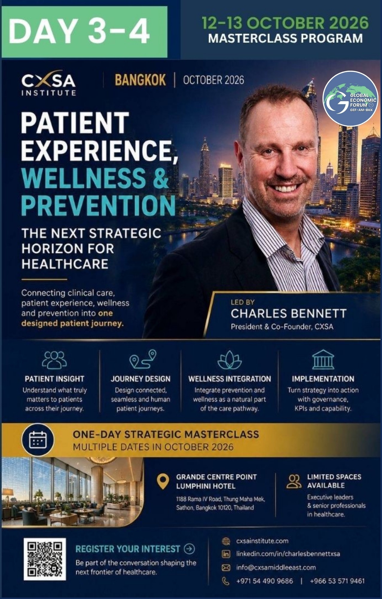 Patient Experience, Wellness & Prevention Masterclass information 1